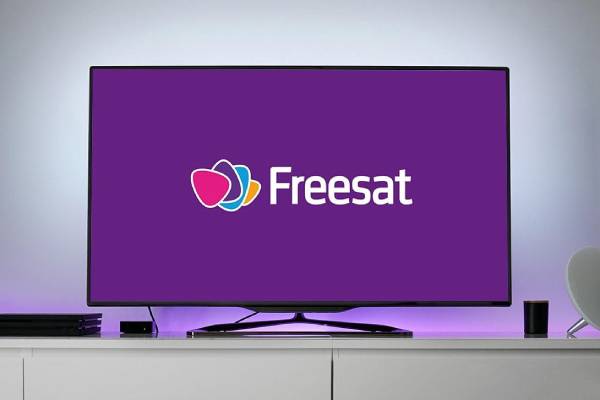 Freesat logo on TV