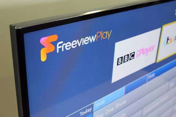 Freeview dashboard on TV